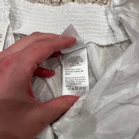 NWT J Crew Convertible beach sarong Sz XS White Vacation Resortwear Coastal - Picture 5 of 8